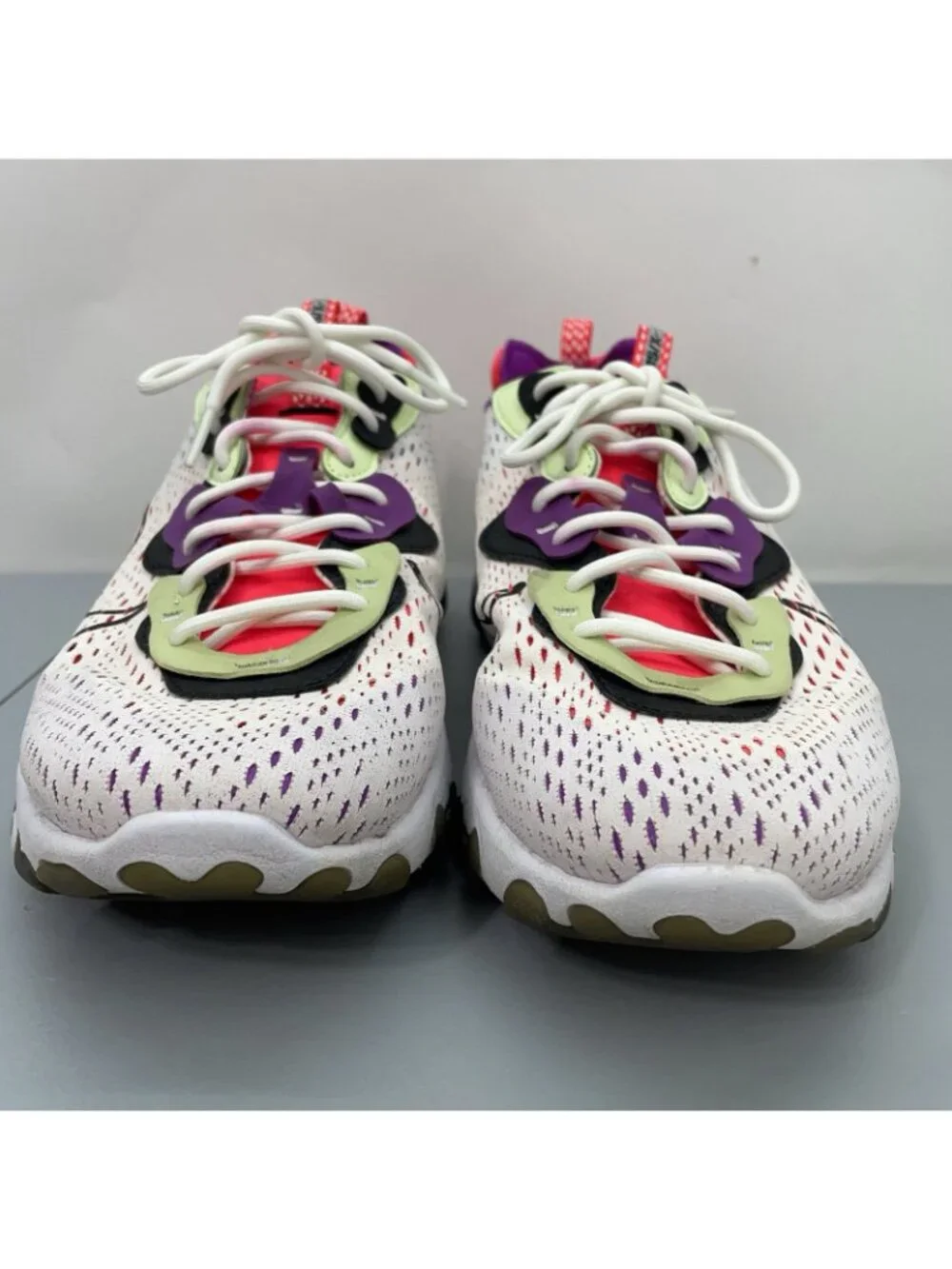 Nike React Vision Sneakers Shoes Running Training Barely Volt Pink White Mens 12